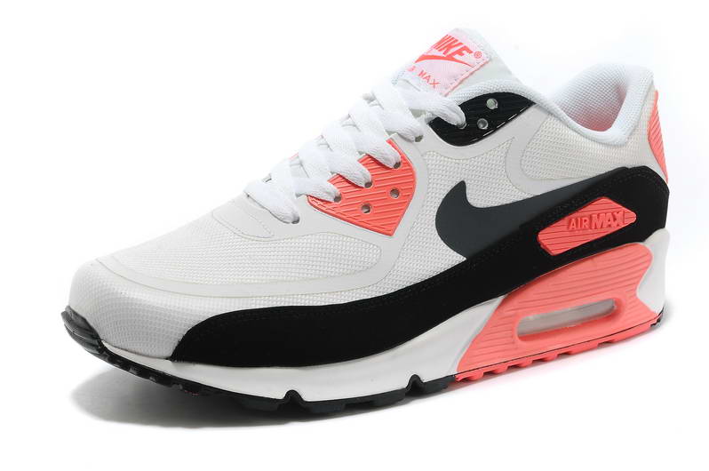 Nike Air Max 90 Chaussures Hommes pre TAPE Blanc Noir Orange (5)